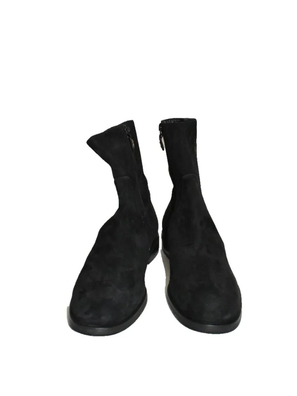 $650 stuart weitzman CITY ZIP BOOTIE BLACK SUEDE SW GOLD LOGO BLACK 11 (PC13)